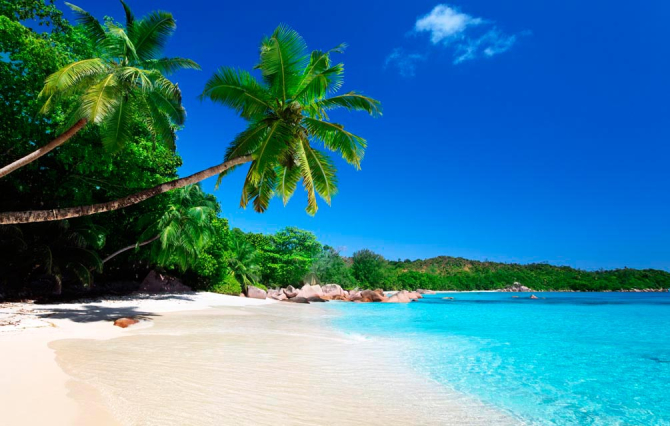 Фотошпалери Залитий сонцем пляж