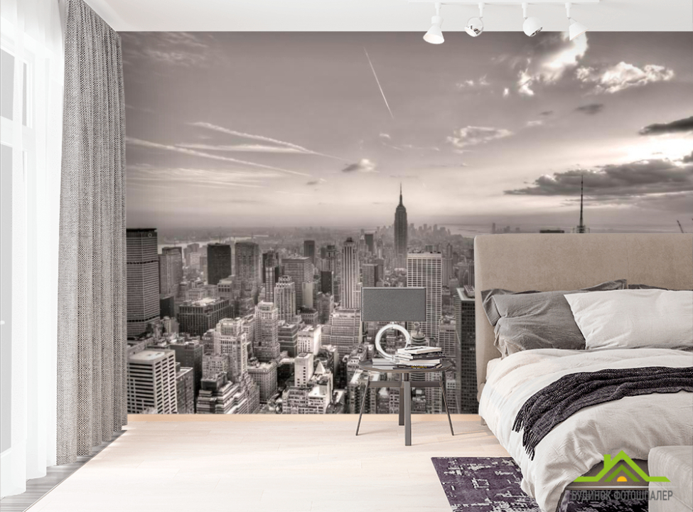 выбрать Фотообои Серые тона города Фотообои Современный город на стену