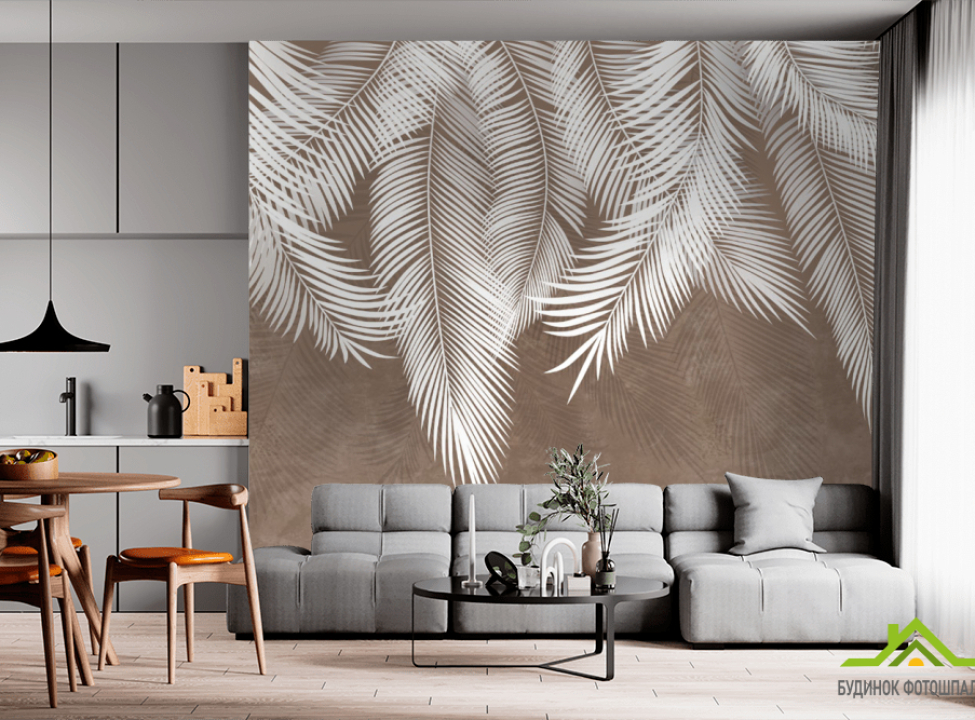 выбрать Фотообои тропические листья Фотообои Дизайнерские листья на стену