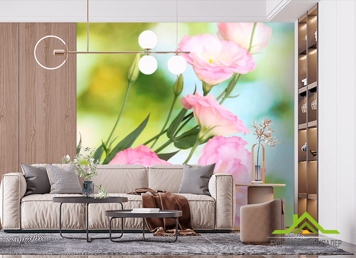 Фотообои Петуньи бледно-розовые