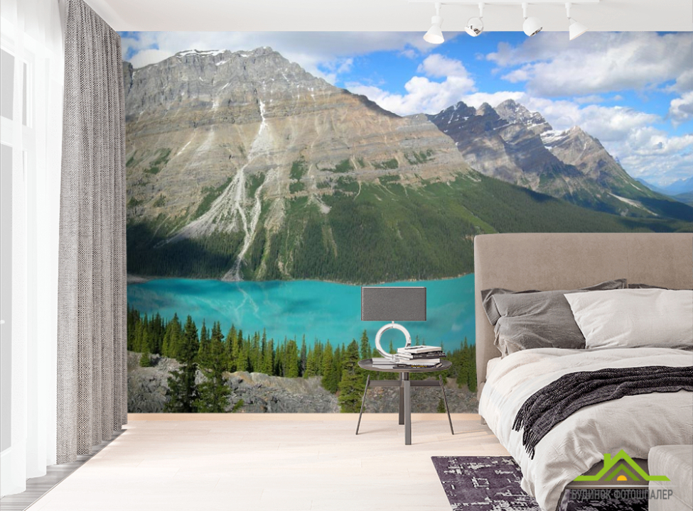 выбрать Фотообои Озеро в горах Фотообои Горы на стену