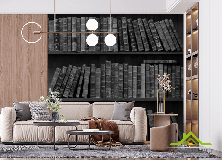 Фотошпалери книги на полиці