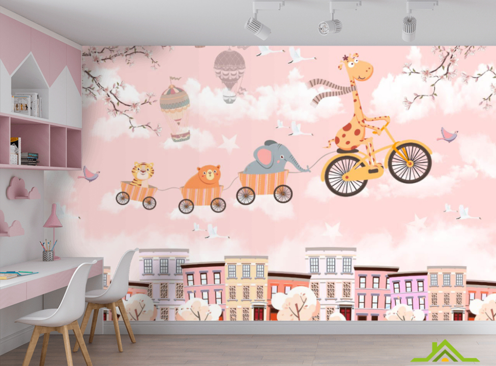 выбрать Фотообои Жирафик и его команда Фотообои в детскую на стену
