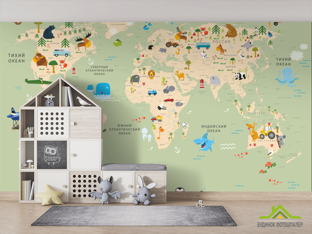 Шпалери в дитячу Карта