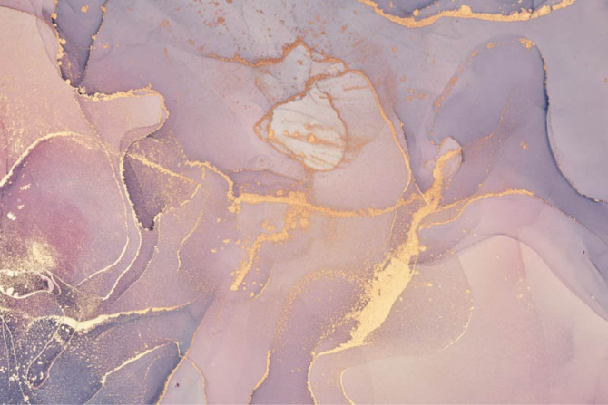 Фотошпалери Рожевий fluid art з золотом