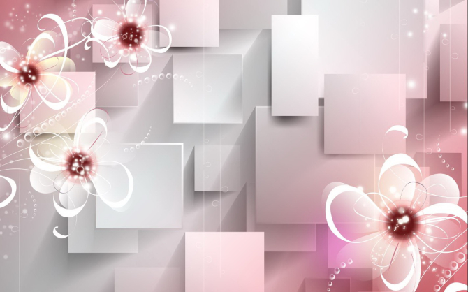 Фотошпалери Квіти 3д