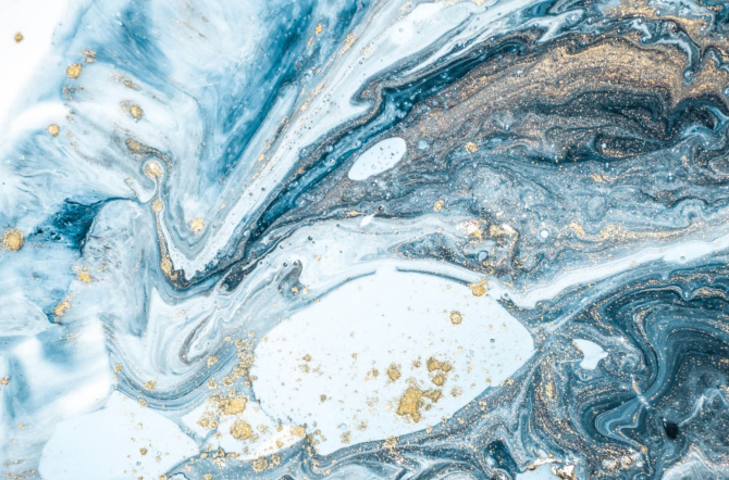 Фотошпалери Синій флюїд з перламутром