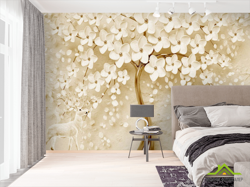 Фотообои цветущее дерево