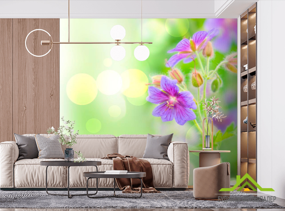 выбрать Фотошпалери Фіолетовий польовий квітка Фотошпалери Квіти на стіну