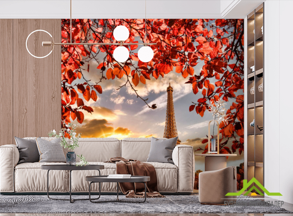выбрать Фотообои Осенний Париж Фотообои Город на стену