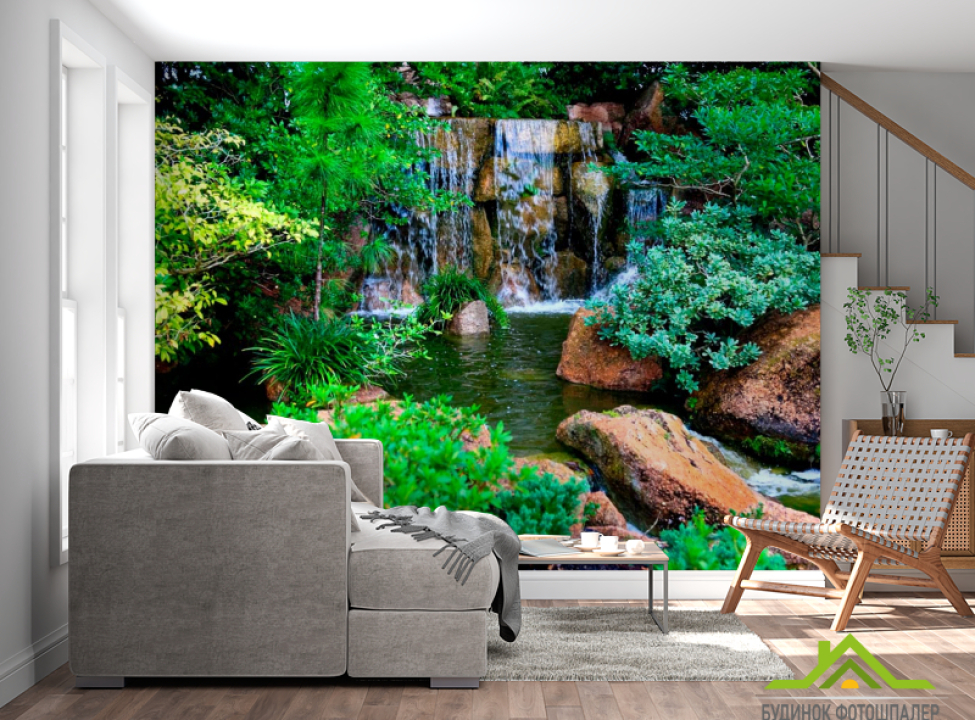 выбрать Фотошпалери Водоспад, струмок Фотошпалери Водоспад на стіну
