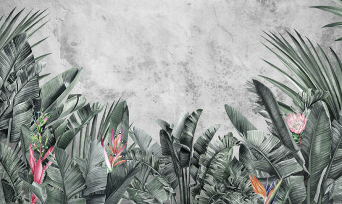Фотошпалери тропічні листя
