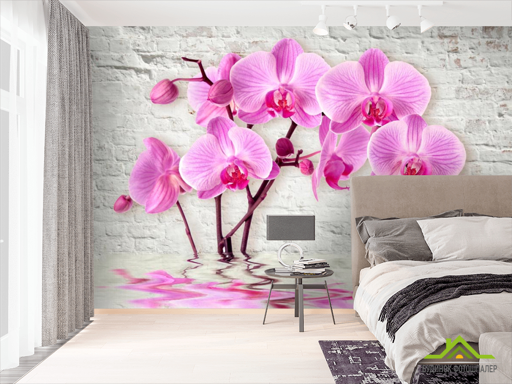 Фотошпалери 3д орхідея