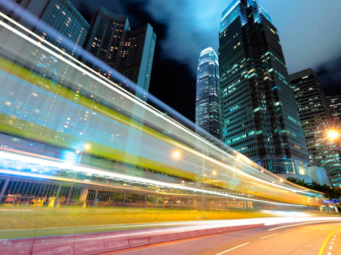 Фотообои Яркий свет город