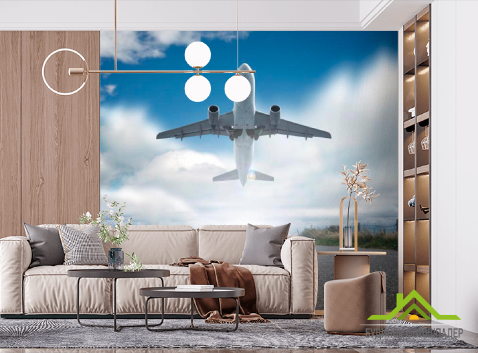 выбрать Фотообои Взлет самолета Фотообои Самолеты на стену
