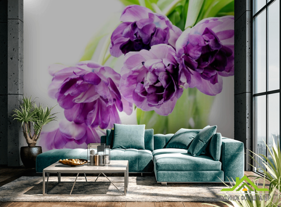 выбрать Фотошпалери великі бузкові квіти Фотошпалери Квіти на стіну