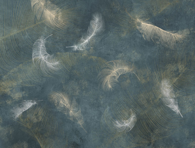 Фотошпалери абстрактне перо 3д