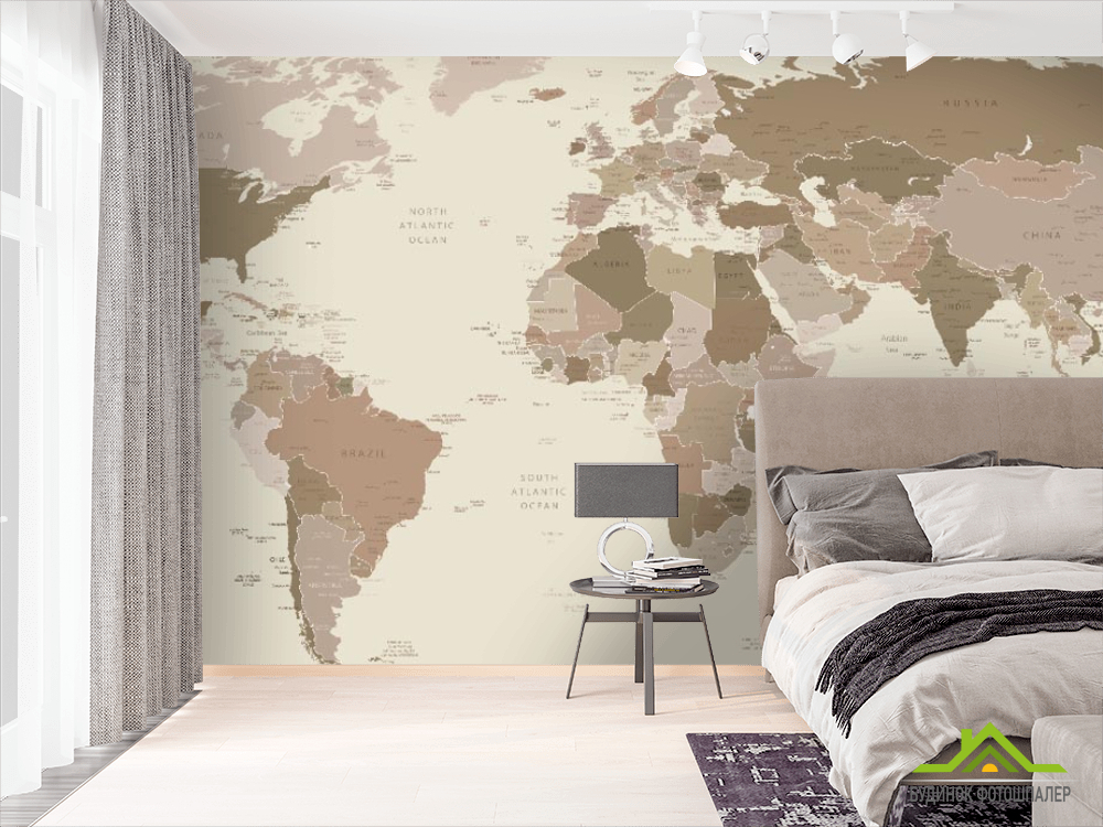 Фотообои Коричневая карта