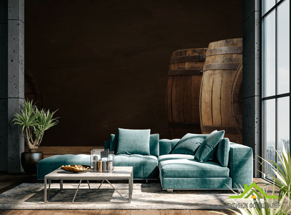 выбрать Фотообои бочки с вином Фотообои Еда и напитки на стену