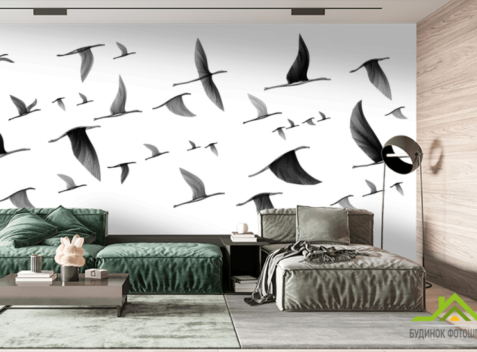 выбрать Фотообои птицы Фотообои простые линии на стену