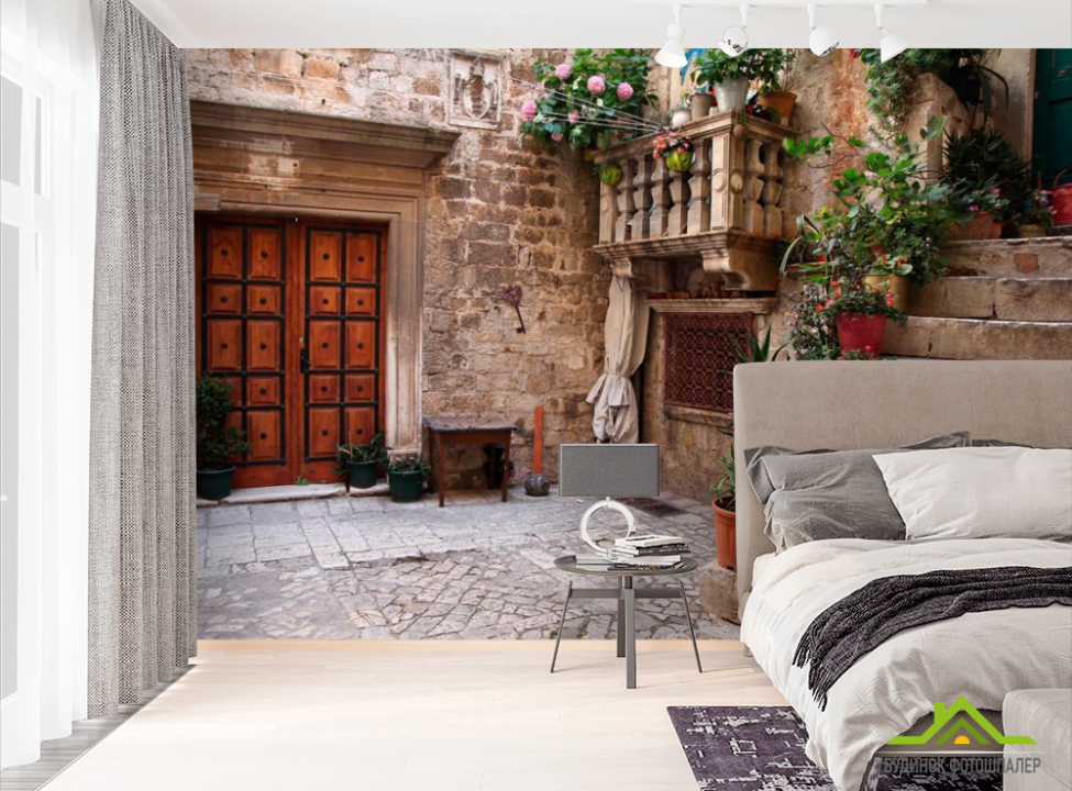 выбрать Фотошпалери Сходинки у дворі  на стіну