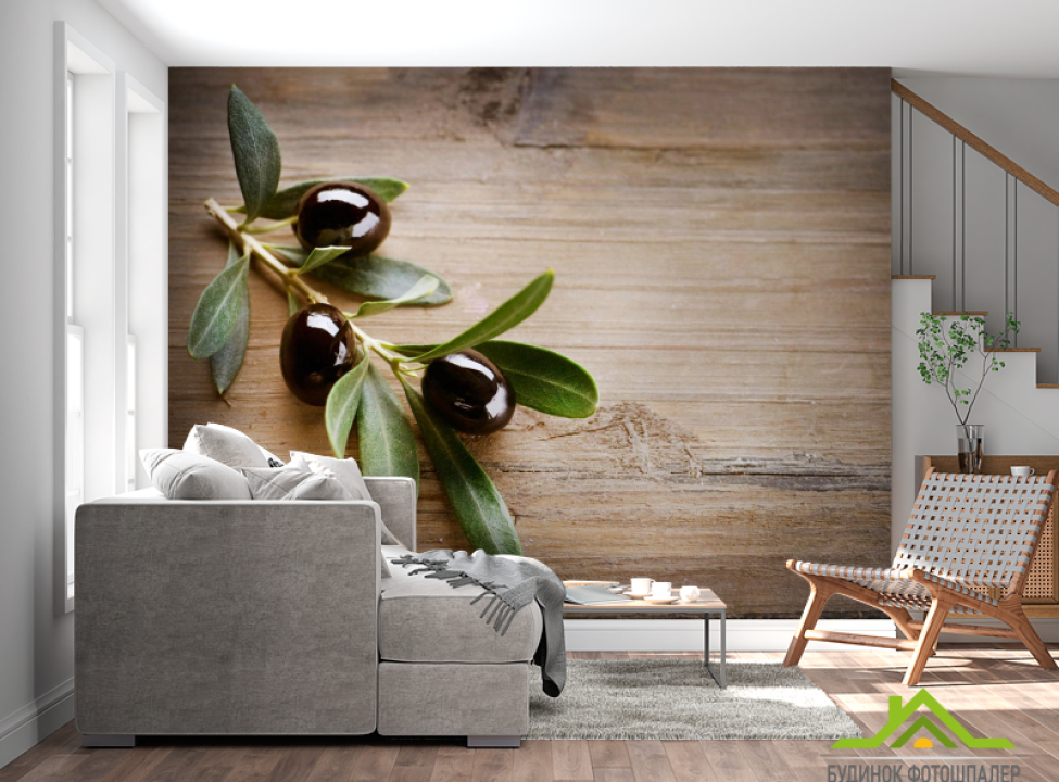 выбрать Фотообои оливковая веточка Фотообои Еда и напитки на стену