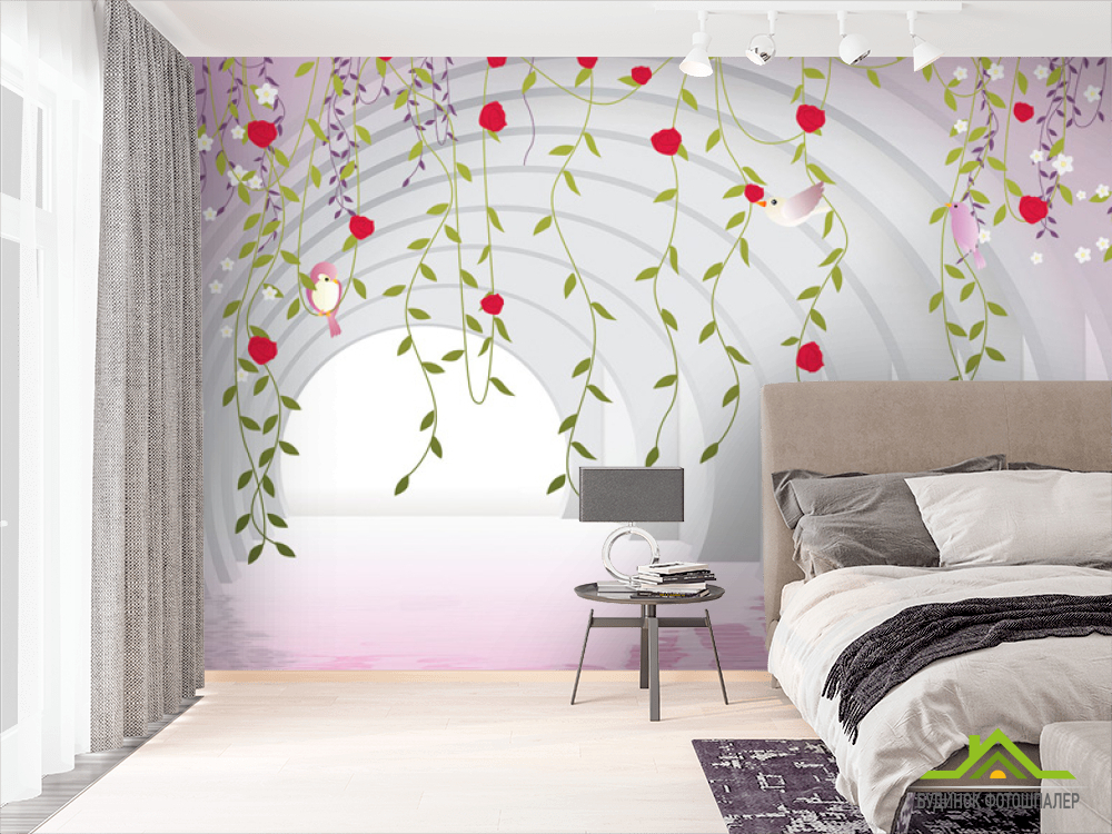 Фотошпалери Арка з квітами