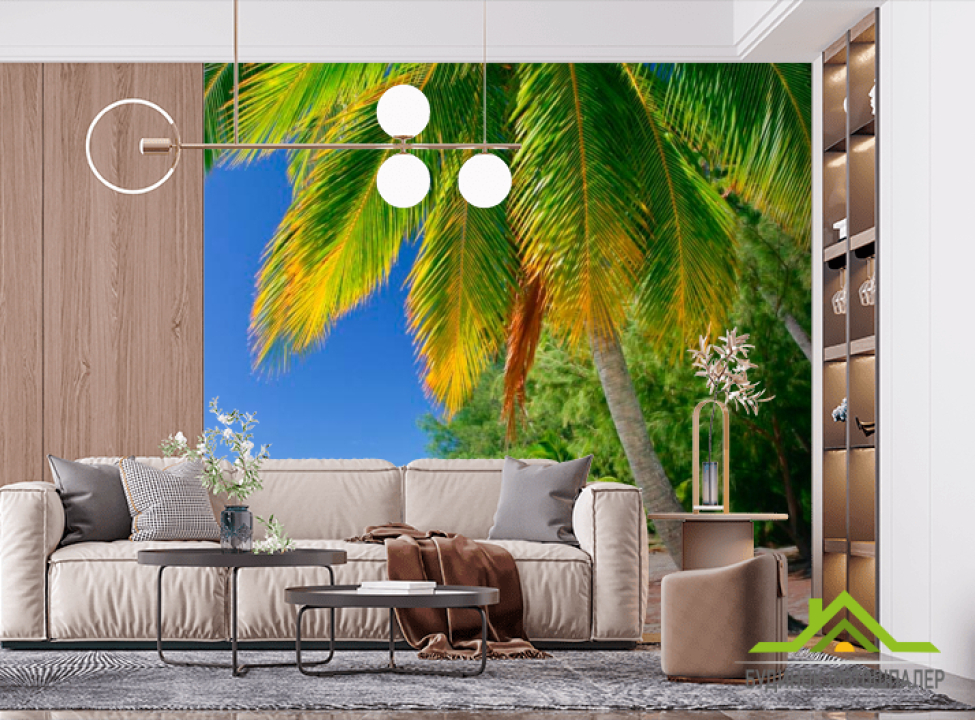 выбрать Фотообои Пальма у моря Фотообои в узком коридоре на стену