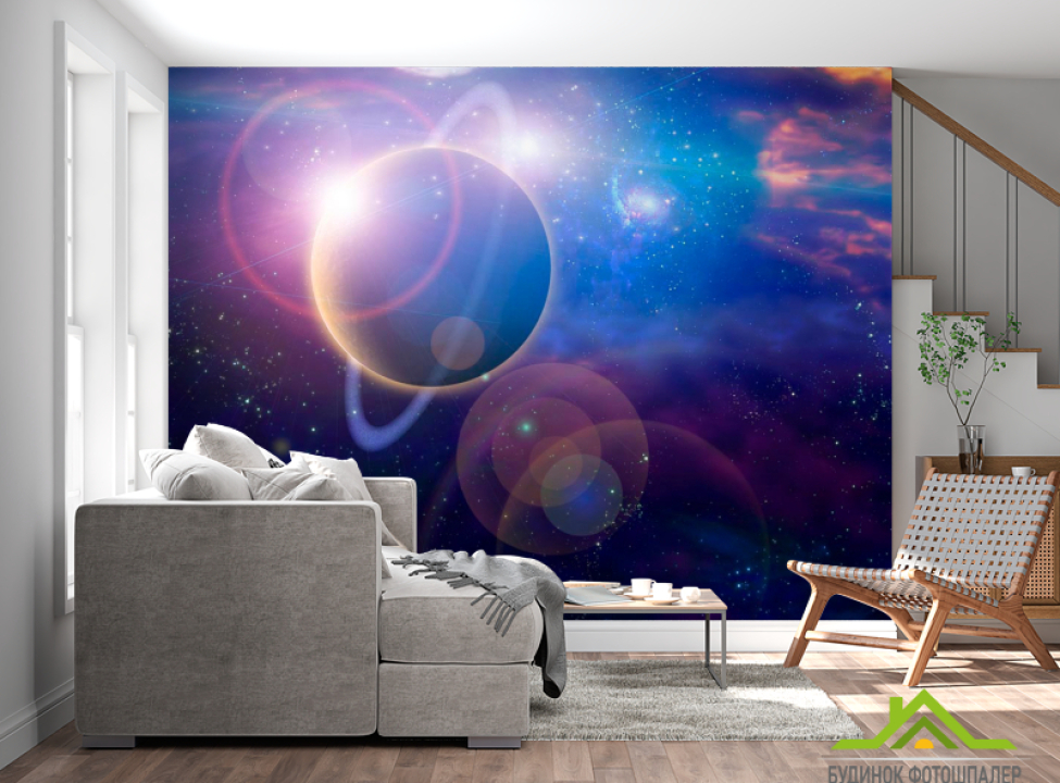 выбрать Фотообои Планета и млечный путь Фотообои Космос на стену