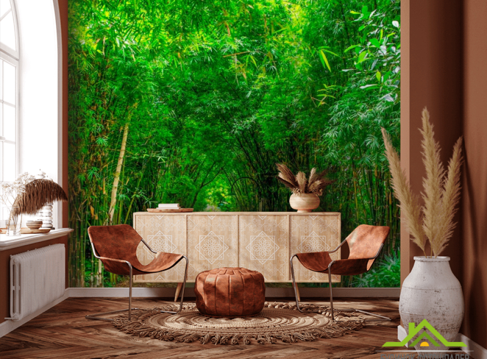 выбрать Фотообои Бамбук, дорга, плита Фотообои лес на стену