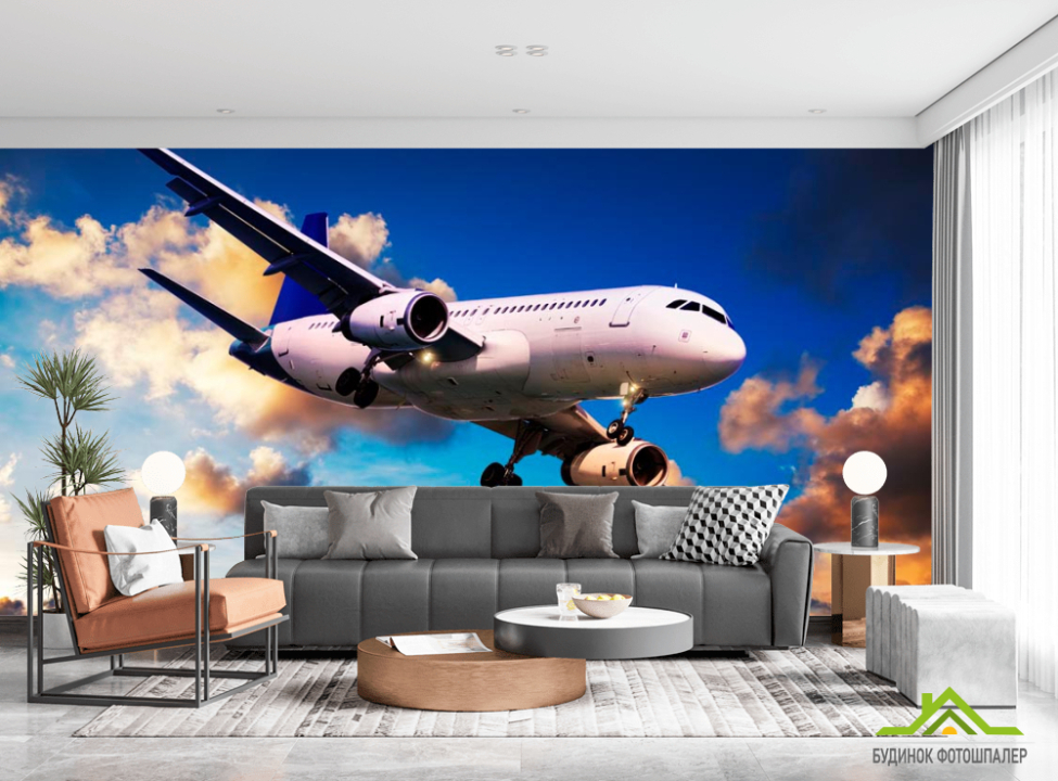 выбрать Фотообои Самолет в облаках Фотообои Самолеты на стену