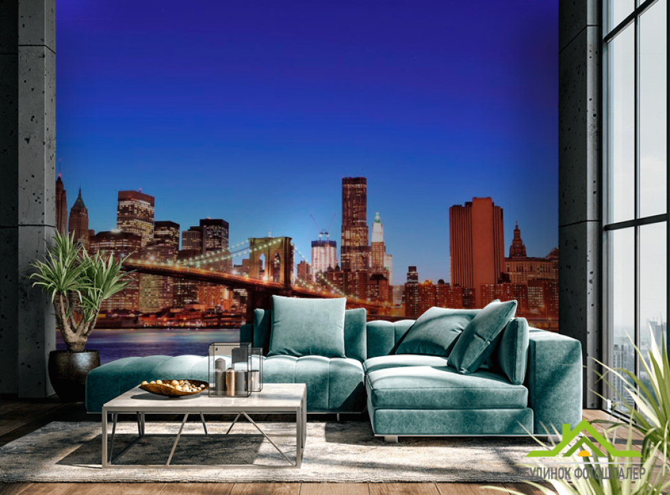 выбрать Фотошпалери Міст, набережна,висотки Фотошпалери Місто на стіну