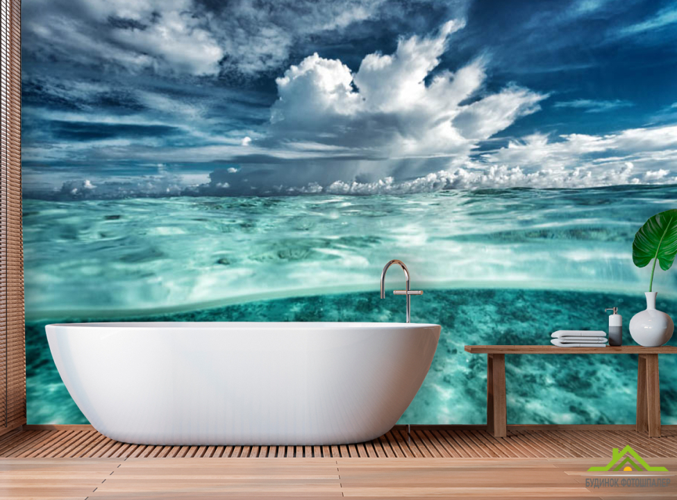 выбрать Фотообои Небо и вода Фотообои в ванную на стену
