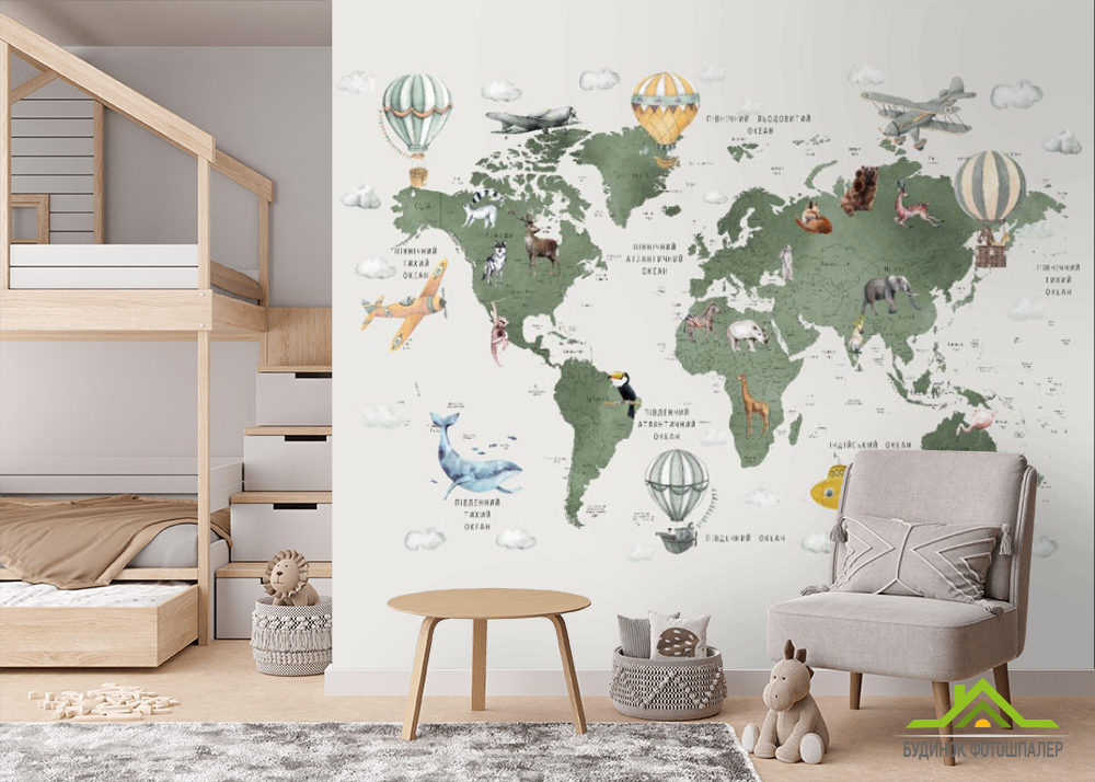 Фотошпалери карта світу