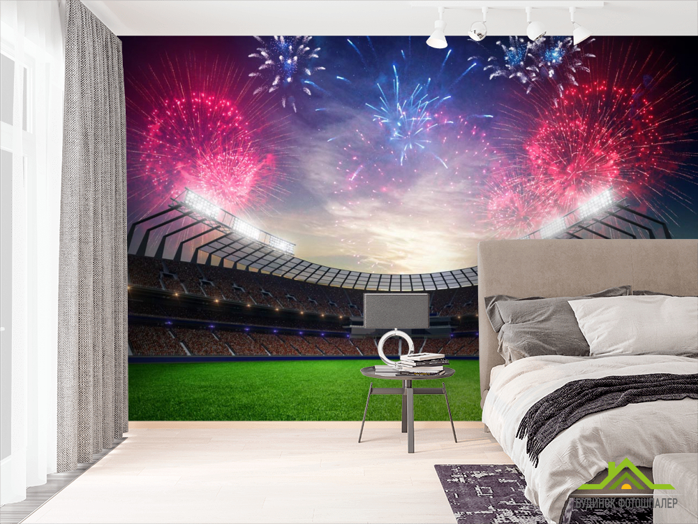 Фотообои салюты над стадионом