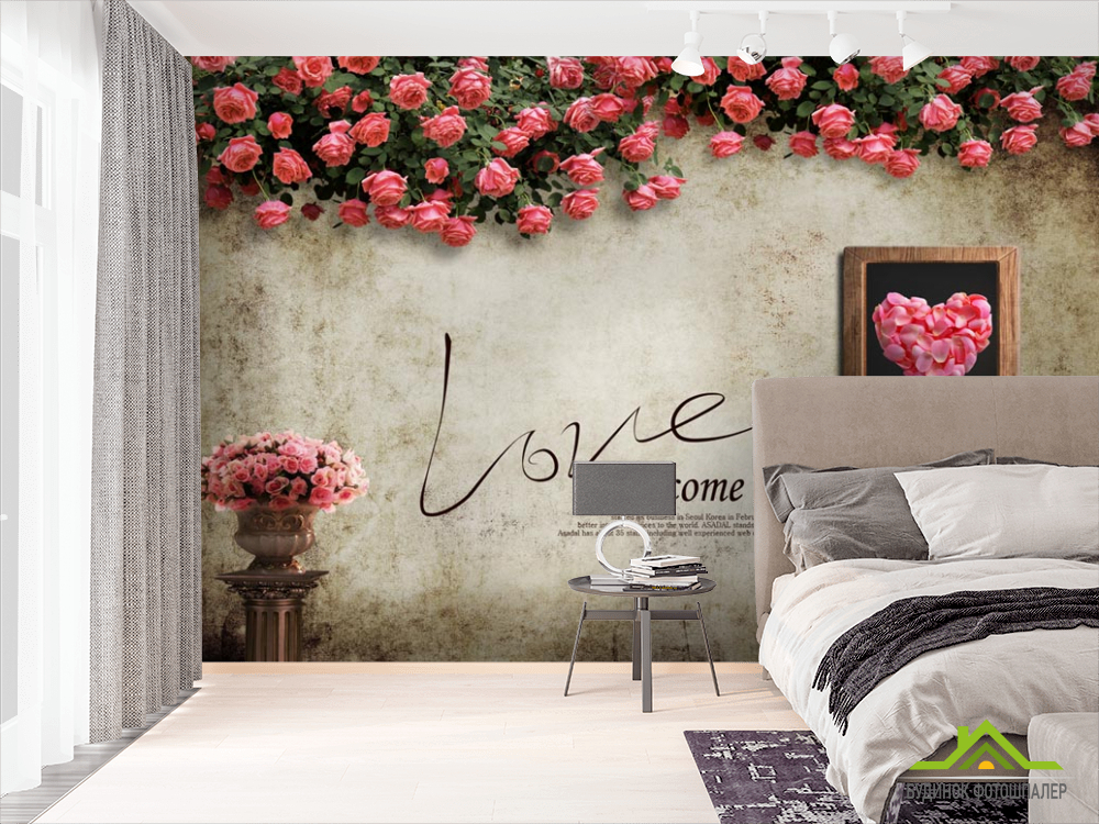 Фотошпалери Квіткова стіна