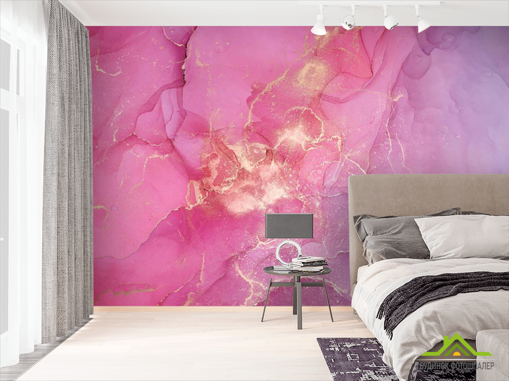 Фотошпалери яскравий рожевий флюїд
