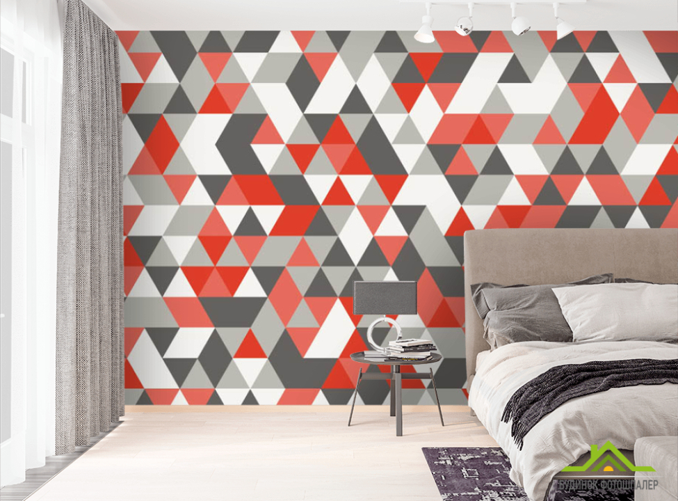 выбрать Фотошпалери червоні трикутники Фотошпалери різні на стіну