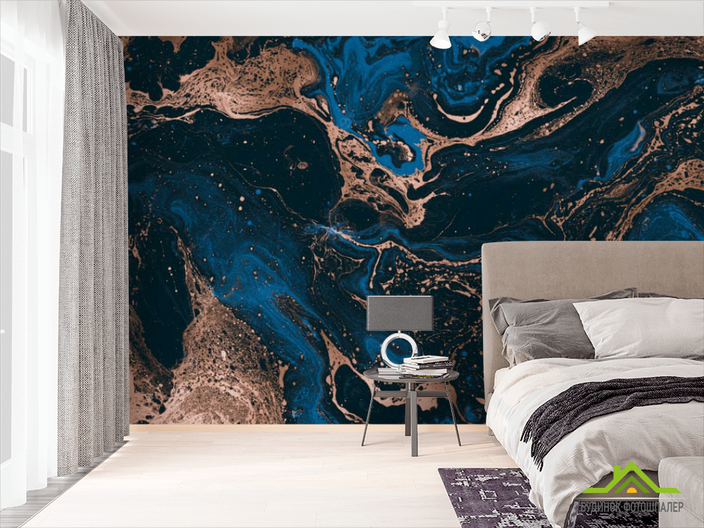 Фотошпалери Синій флюїд