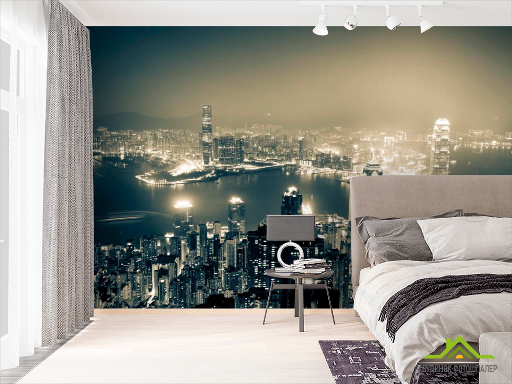 Фотообои Город вода ночь
