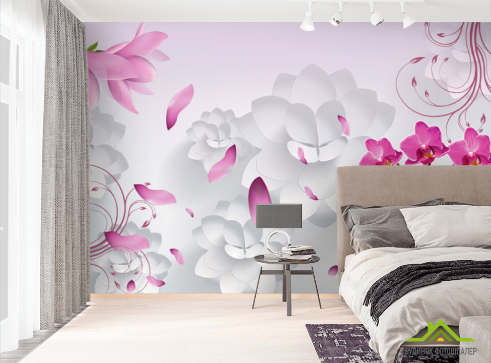 выбрать Фотошпалери 3D квіти Фотошпалери стереоскопічні на стіну