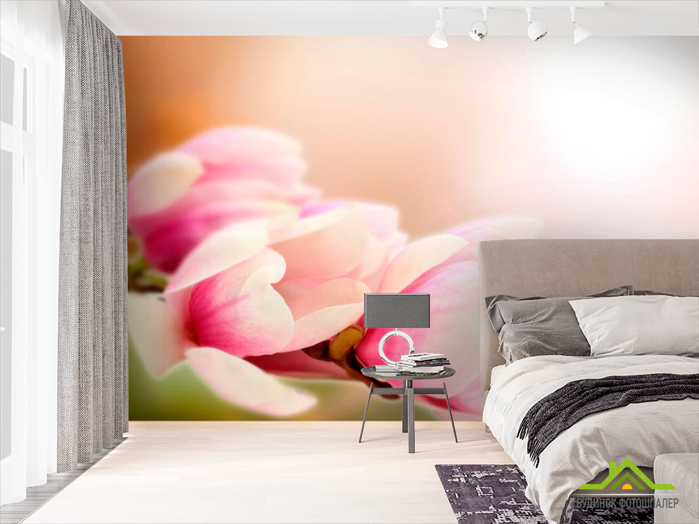 Фотошпалери Рожеві квіти на дереві