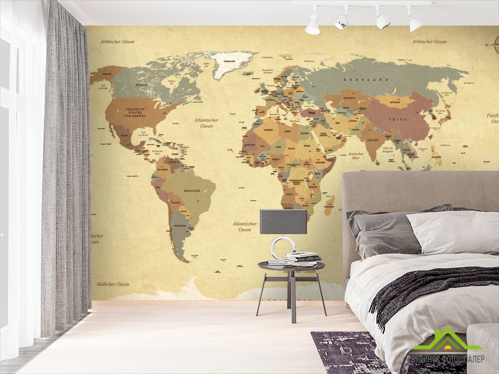 Фотообои Географическая карта