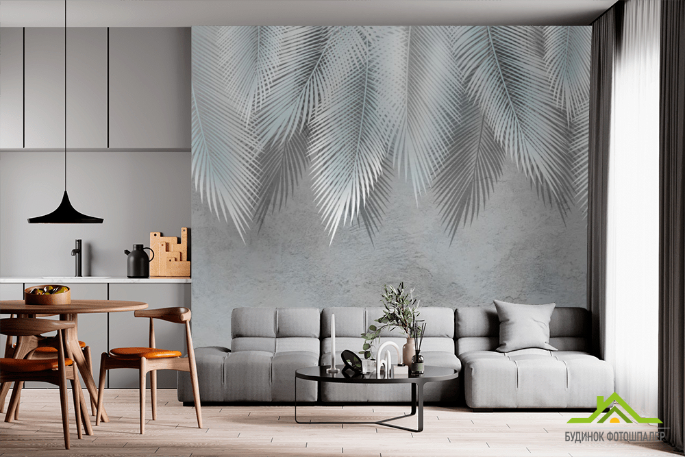 Фотошпалери світлі листя на стіну