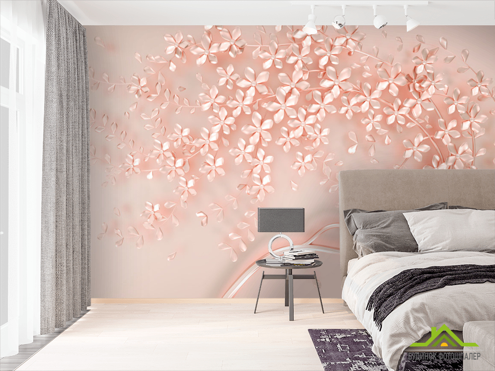 Фотообои Розовое перламутровое дерево