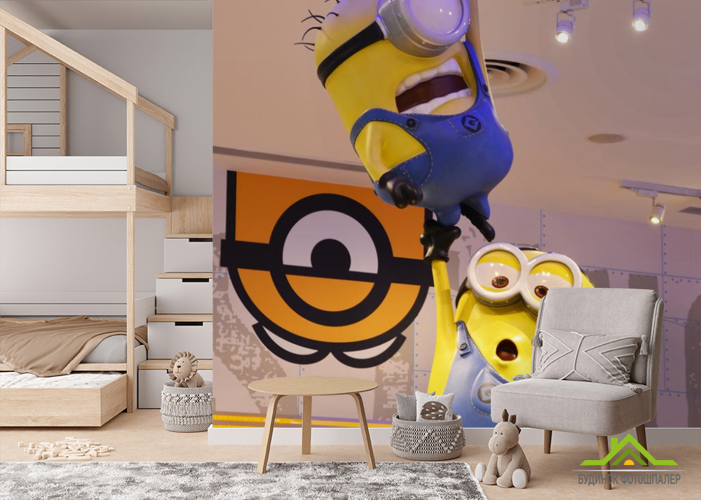 Фотошпалери міньйони на стелі