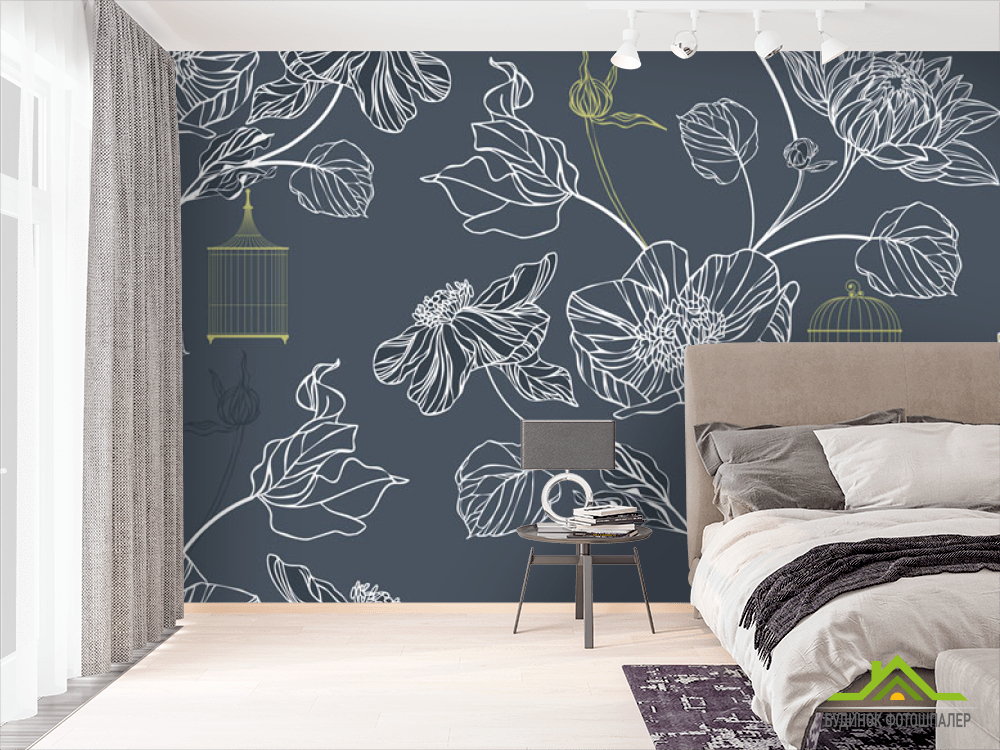 Фотошпалери Векторні квіти