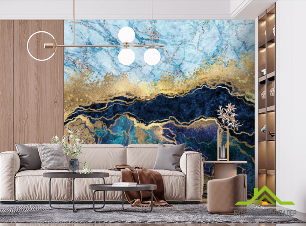 выбрать Фотошпалери флюїд з золотом Фотошпалери Fluid art на стіну