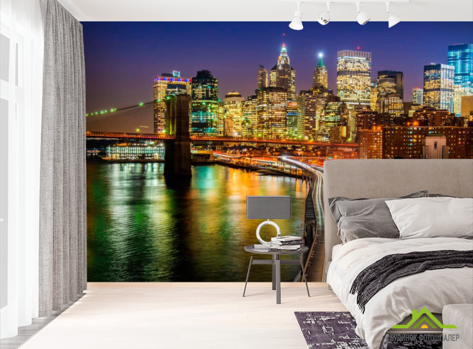 выбрать Фотообои Современный город Фотообои ночной город на стену