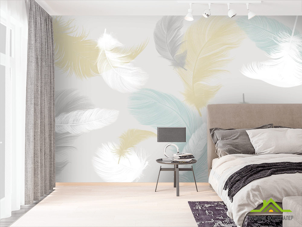 Фотошпалери ніжні пір'я